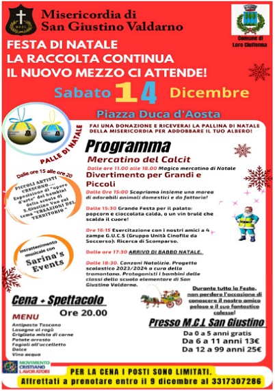 FESTA DI NATALE LA RACCOLTA CONTINUA IL NUOVO MEZZO CI ATTENDE!